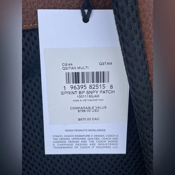 ‼️last one‼️NWT！Coach X Peanuts Sprint Backpack In Signature With Patches（CBI44） - Picture 9 of 13